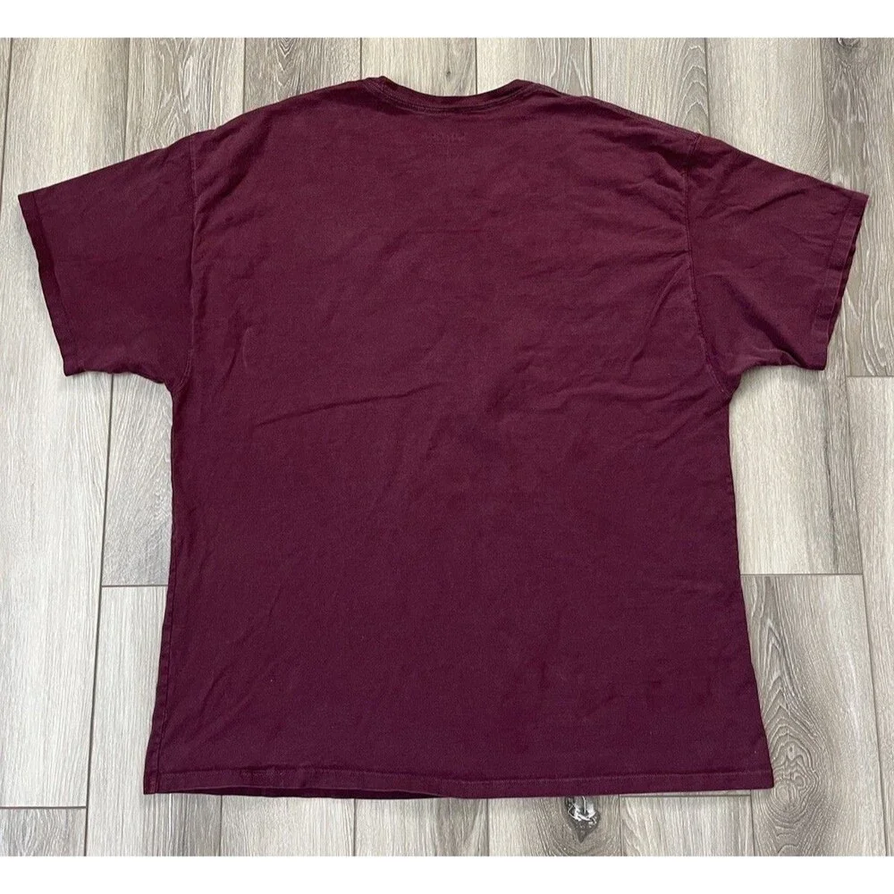 Champion Authentic Athleticwear Maroon Cotton Short Sleeve Tee Mens Sz XL - Picture 6 of 9